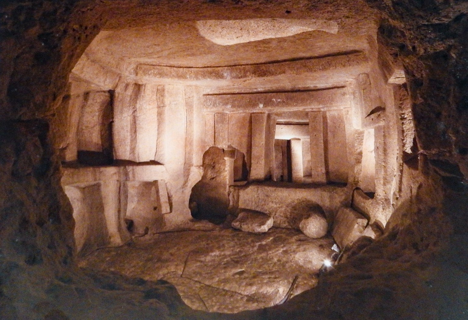 Interior del Hipogeo de Ħal Saflieni